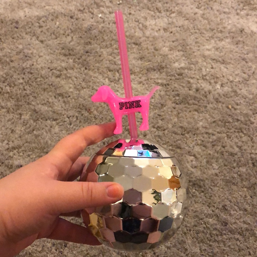 ✨✨Victoria’s Secret PINK Disco Ball Travel Mug✨✨